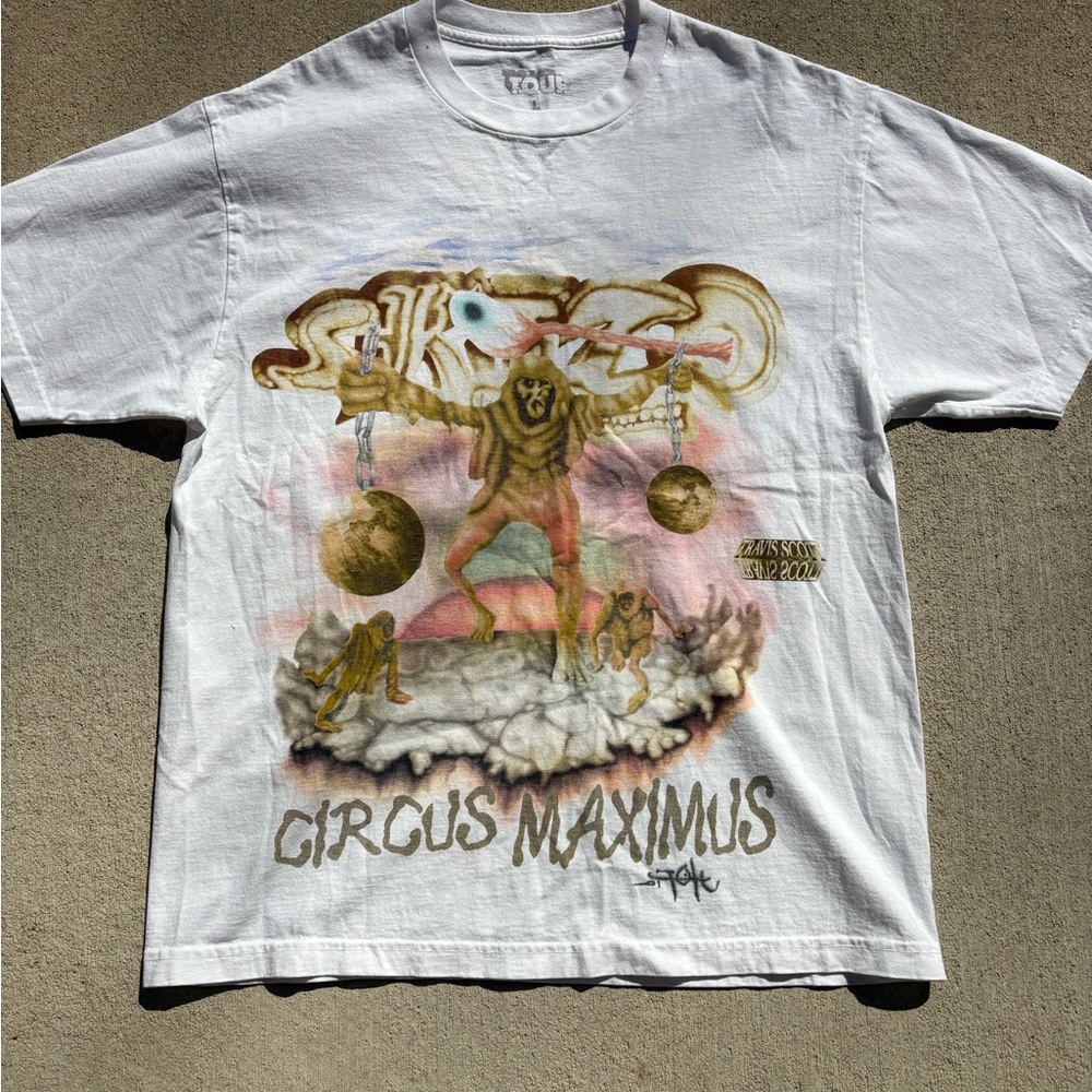 Authentic TRAVIS SCOTT utopia tour! Skitzo circus Maximus T-shirt SIZE LARGE